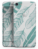 Teal Feather Pattern - Skin-kit for the iPhone 8 or 8 Plus