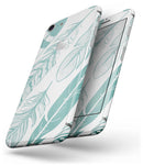 Teal Feather Pattern - Skin-kit for the iPhone 8 or 8 Plus