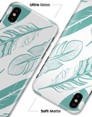 Teal Feather Pattern - iPhone X Clipit Case