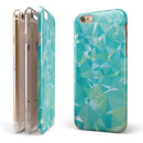 Teal Geometric V13 iPhone 6/6s or 6/6s Plus 2-Piece Hybrid INK-Fuzed Case