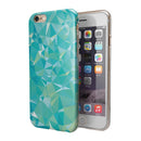 Teal Geometric V13 iPhone 6/6s or 6/6s Plus 2-Piece Hybrid INK-Fuzed Case