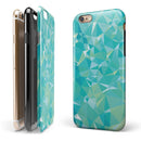 Teal Geometric V13 iPhone 6/6s or 6/6s Plus 2-Piece Hybrid INK-Fuzed Case
