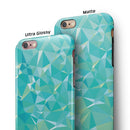 Teal Geometric V13 iPhone 6/6s or 6/6s Plus 2-Piece Hybrid INK-Fuzed Case