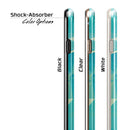 Teal Geometric V13 iPhone 6/6s or 6/6s Plus 2-Piece Hybrid INK-Fuzed Case