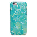 Teal Geometric V13 iPhone 6/6s or 6/6s Plus 2-Piece Hybrid INK-Fuzed Case