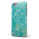 Teal Geometric V13 iPhone 6/6s or 6/6s Plus 2-Piece Hybrid INK-Fuzed Case
