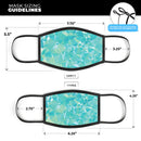 Teal Geometric V13 - Made in USA Mouth Cover Unisex Anti-Dust Cotton Blend Reusable & Washable Face Mask with Adjustable Sizing for Adult or Child