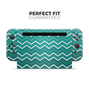 Teal Gradient Layered Chevron // Skin Decal Wrap Kit for Nintendo Switch Console & Dock, Joy-Cons, Pro Controller, Lite, 3DS XL, 2DS XL, DSi, or Wii - Vinyl Skin Wrap for Nintendo Switch 2, OLED, Lite, Pro Controller, Wii & Classic Handhelds