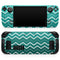 Teal Gradient Layered Chevron // Full Body Skin Decal Wrap Kit for the Steam Deck handheld gaming computer