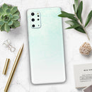 Teal Grunge Fade to White - Premium Vinyl Skin Decal for Samsung Galaxy S25 Ultra, S24, S23, S22 & All Galaxy S Models
