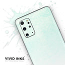 Teal Grunge Fade to White - Premium Vinyl Skin Decal for Samsung Galaxy S25 Ultra, S24, S23, S22 & All Galaxy S Models