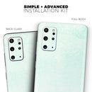 Teal Grunge Fade to White - Premium Vinyl Skin Decal for Samsung Galaxy S25 Ultra, S24, S23, S22 & All Galaxy S Models
