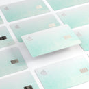 Teal Grunge Fade to White  - Premium Protective Decal Skin-Kit for the Apple Credit Card