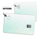 Teal Grunge Fade to White  - Premium Protective Decal Skin-Kit for the Apple Credit Card