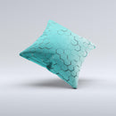 Teal Hexagon Pattern ink-Fuzed Decorative Throw Pillow