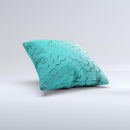 Teal Hexagon Pattern ink-Fuzed Decorative Throw Pillow