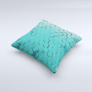 Teal Hexagon Pattern ink-Fuzed Decorative Throw Pillow