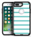 Teal Horizonal Stripes - iPhone 7 Plus/8 Plus OtterBox Case & Skin Kits