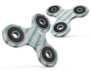 Teal Horizonal Stripes Full-Body Fidget Spinner Skin-Kit