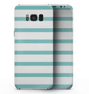 Teal Horizonal Stripes - Samsung Galaxy S8 Full-Body Skin Kit