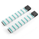 Teal Horizonal Stripes - Premium Decal Protective Skin-Wrap Sticker compatible with the Juul Labs vaping device