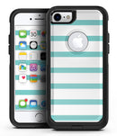 Teal Horizonal Stripes - iPhone 7 or 7 Plus Commuter Case Skin Kit