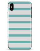 Teal Horizonal Stripes - iPhone X Clipit Case