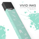 Teal Joker Mint Pattern - Premium Decal Protective Skin-Wrap Sticker compatible with the Juul Labs vaping device