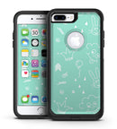 Teal Joker Mint Pattern - iPhone 7 or 7 Plus Commuter Case Skin Kit