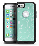 Teal Joker Mint Pattern - iPhone 7 or 7 Plus Commuter Case Skin Kit