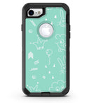 Teal Joker Mint Pattern - iPhone 7 or 8 OtterBox Case & Skin Kits
