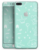 Teal Joker Mint Pattern - Skin-kit for the iPhone 8 or 8 Plus