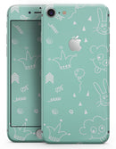 Teal Joker Mint Pattern - Skin-kit for the iPhone 8 or 8 Plus
