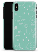 Teal Joker Mint Pattern - iPhone X Clipit Case