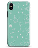 Teal Joker Mint Pattern - iPhone X Clipit Case