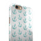 Teal Micro Anchors iPhone 6/6s or 6/6s Plus 2-Piece Hybrid INK-Fuzed Case