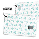 Teal Micro Anchors - Premium Protective Decal Skin-Kit for the Apple Credit Card