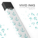 Teal Micro Anchors - Premium Decal Protective Skin-Wrap Sticker compatible with the Juul Labs vaping device
