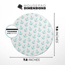 Teal Micro Anchors// WaterProof Rubber Foam Backed Anti-Slip Mouse Pad for Home Work Office or Gaming Computer Desk