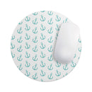 Teal Micro Anchors// WaterProof Rubber Foam Backed Anti-Slip Mouse Pad for Home Work Office or Gaming Computer Desk
