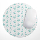 Teal Micro Anchors// WaterProof Rubber Foam Backed Anti-Slip Mouse Pad for Home Work Office or Gaming Computer Desk