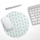 Teal Micro Anchors// WaterProof Rubber Foam Backed Anti-Slip Mouse Pad for Home Work Office or Gaming Computer Desk
