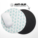 Teal Micro Anchors// WaterProof Rubber Foam Backed Anti-Slip Mouse Pad for Home Work Office or Gaming Computer Desk