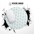 Teal Micro Anchors// WaterProof Rubber Foam Backed Anti-Slip Mouse Pad for Home Work Office or Gaming Computer Desk