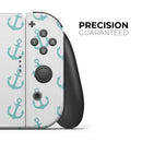Teal Micro Anchors // Skin Decal Wrap Kit for Nintendo Switch Console & Dock, Joy-Cons, Pro Controller, Lite, 3DS XL, 2DS XL, DSi, or Wii - Vinyl Skin Wrap for Nintendo Switch 2, OLED, Lite, Pro Controller, Wii & Classic Handhelds