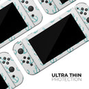 Teal Micro Anchors // Skin Decal Wrap Kit for Nintendo Switch Console & Dock, Joy-Cons, Pro Controller, Lite, 3DS XL, 2DS XL, DSi, or Wii - Vinyl Skin Wrap for Nintendo Switch 2, OLED, Lite, Pro Controller, Wii & Classic Handhelds