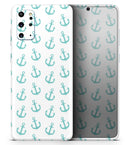 Teal Micro Anchors - Premium Vinyl Skin Decal for Samsung Galaxy S25 Ultra, S24, S23, S22 & All Galaxy S Models