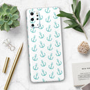 Teal Micro Anchors - Premium Vinyl Skin Decal for Samsung Galaxy S25 Ultra, S24, S23, S22 & All Galaxy S Models