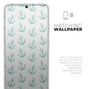 Teal Micro Anchors - Premium Vinyl Skin Decal for Samsung Galaxy S25 Ultra, S24, S23, S22 & All Galaxy S Models