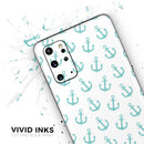 Teal Micro Anchors - Premium Vinyl Skin Decal for Samsung Galaxy S25 Ultra, S24, S23, S22 & All Galaxy S Models